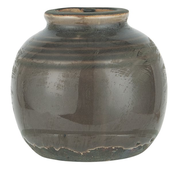 Vase mini m/riller krakeleret glasur